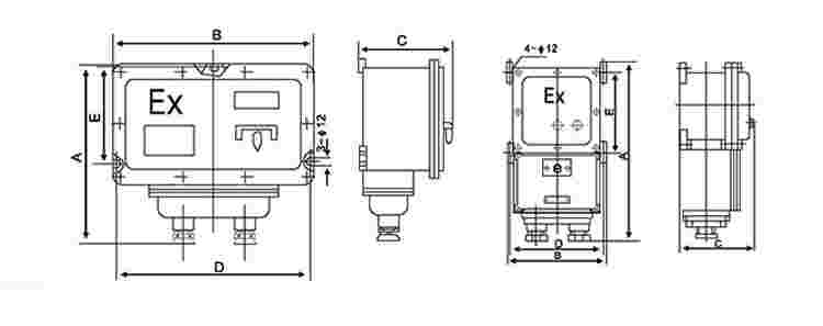 防爆電磁啟動(dòng)器外形安裝尺寸:.jpg